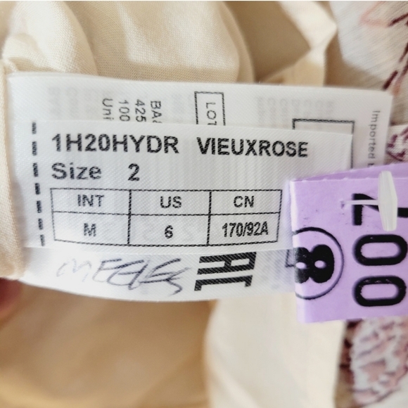 Ba&sh Metallic Effort Hydra Dress in Pink Rose Size Small - Picture 9 of 11